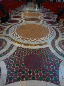 The beautiful floor in Santa Maria Maggiore--this type of marble coloring is found in many old Italian buildings 